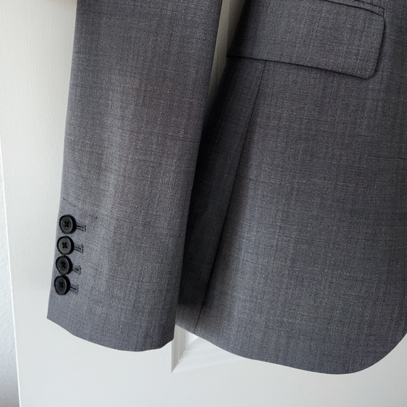 NWT Banana Republic Stretch Grey Wool Blazer, Size 8 Tall - Picture 5 of 11